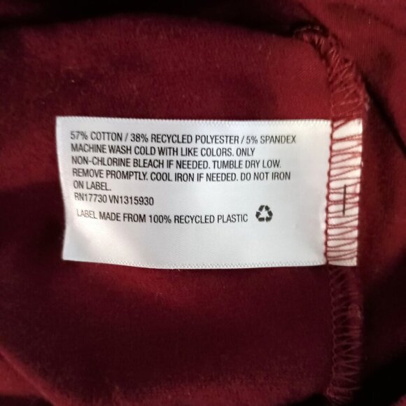 Wild Fable Crop Top Burgundy Size M Stretchy Cotton Blend Casual Short Shirt - Picture 4 of 5